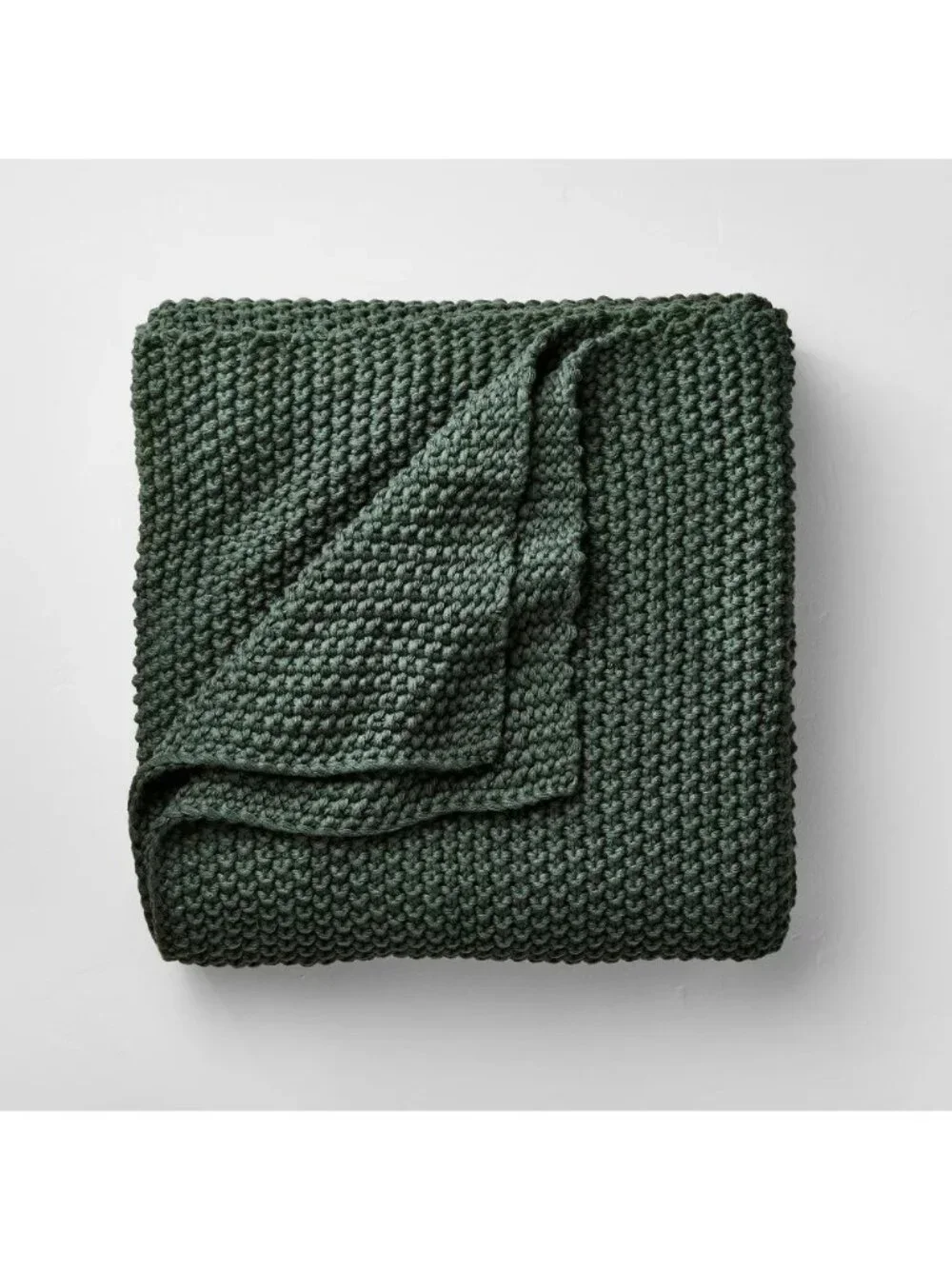 Casaluna King Size Chunky Sweater Knit Bed Blanket Dark Teal 108